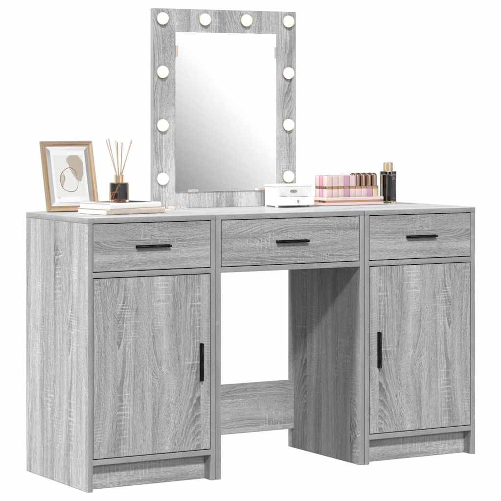 Schminktisch Grau 50 x 41 x 135 cm Holzwerkstoff