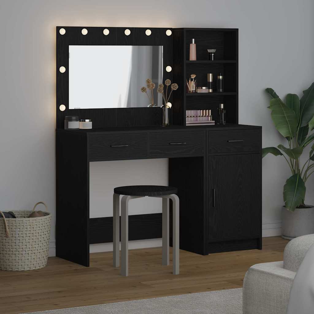 Schminktisch 2 stk. Schwarz 78,5 x 41 x 135 cm Holzwerkstoff