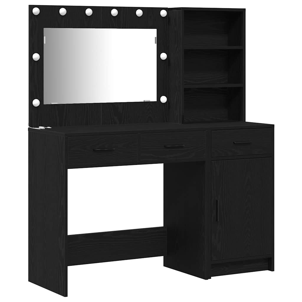 Schminktisch 2 stk. Schwarz 78,5 x 41 x 135 cm Holzwerkstoff