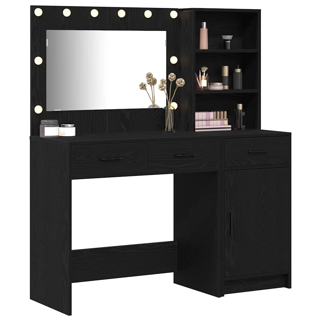 Schminktisch 2 stk. Schwarz 78,5 x 41 x 135 cm Holzwerkstoff
