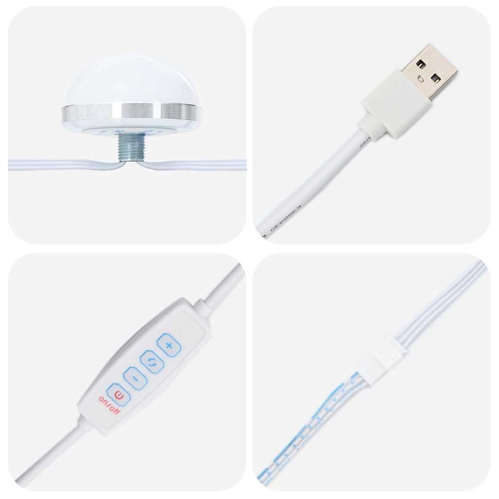 Schminktisch Set 2 stk. Weiß Holzwerkstoff