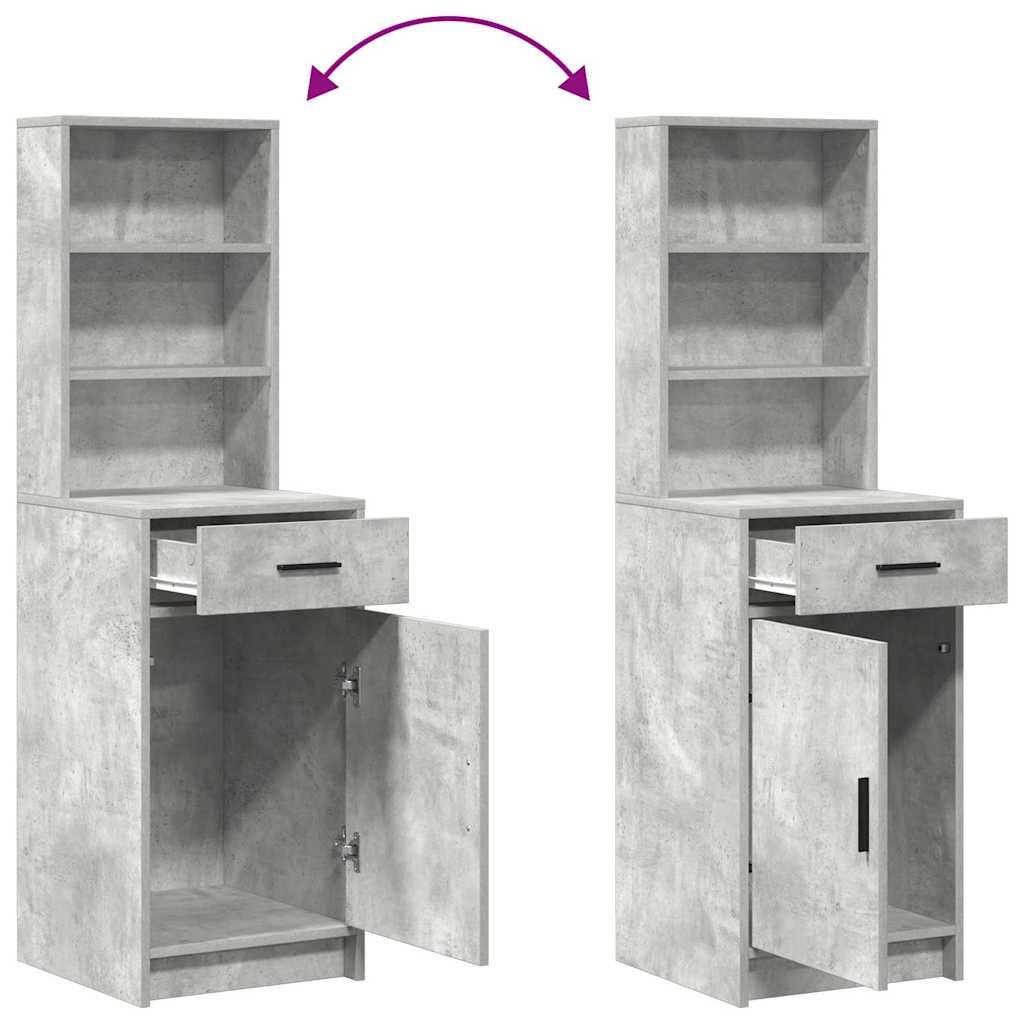 Schminktisch Set 3 stk. Beton Grau Holzwerkstoff