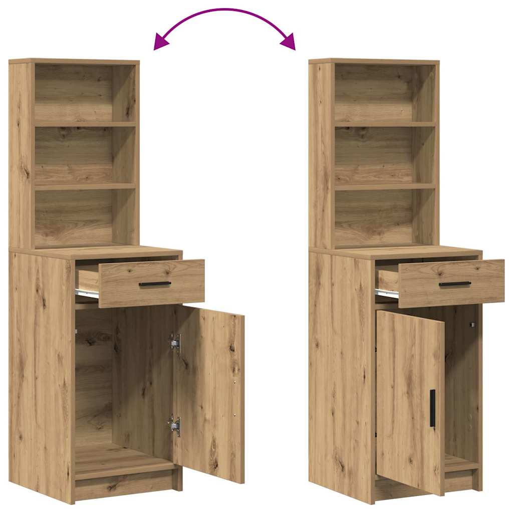 Schminktisch Set 3 Stk. Artisan-Eiche Holzwerkstoff