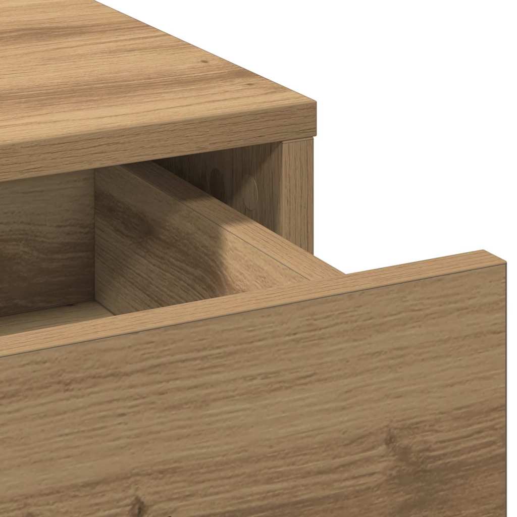 Schminktisch Set 3 Stk. Artisan-Eiche Holzwerkstoff