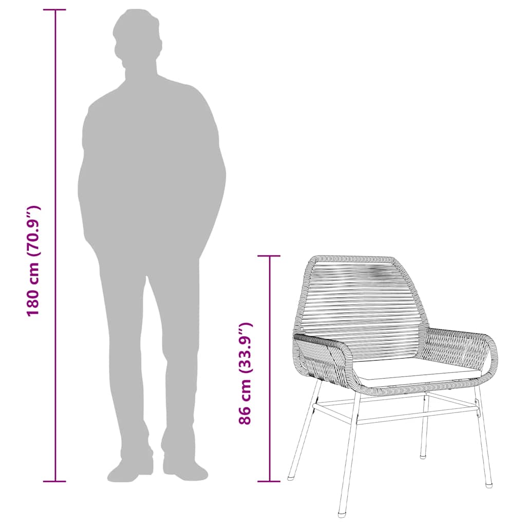 7-Tlg. Garten-Essgruppe Mit Kissen Poly Rattan Glas