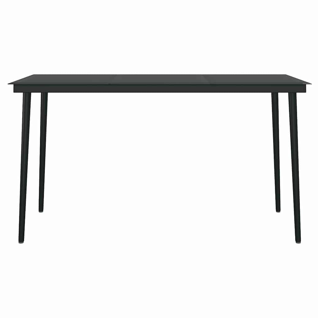 5-tlg. Garten-Essgruppe mit Kissen Braun Poly Rattan Glas