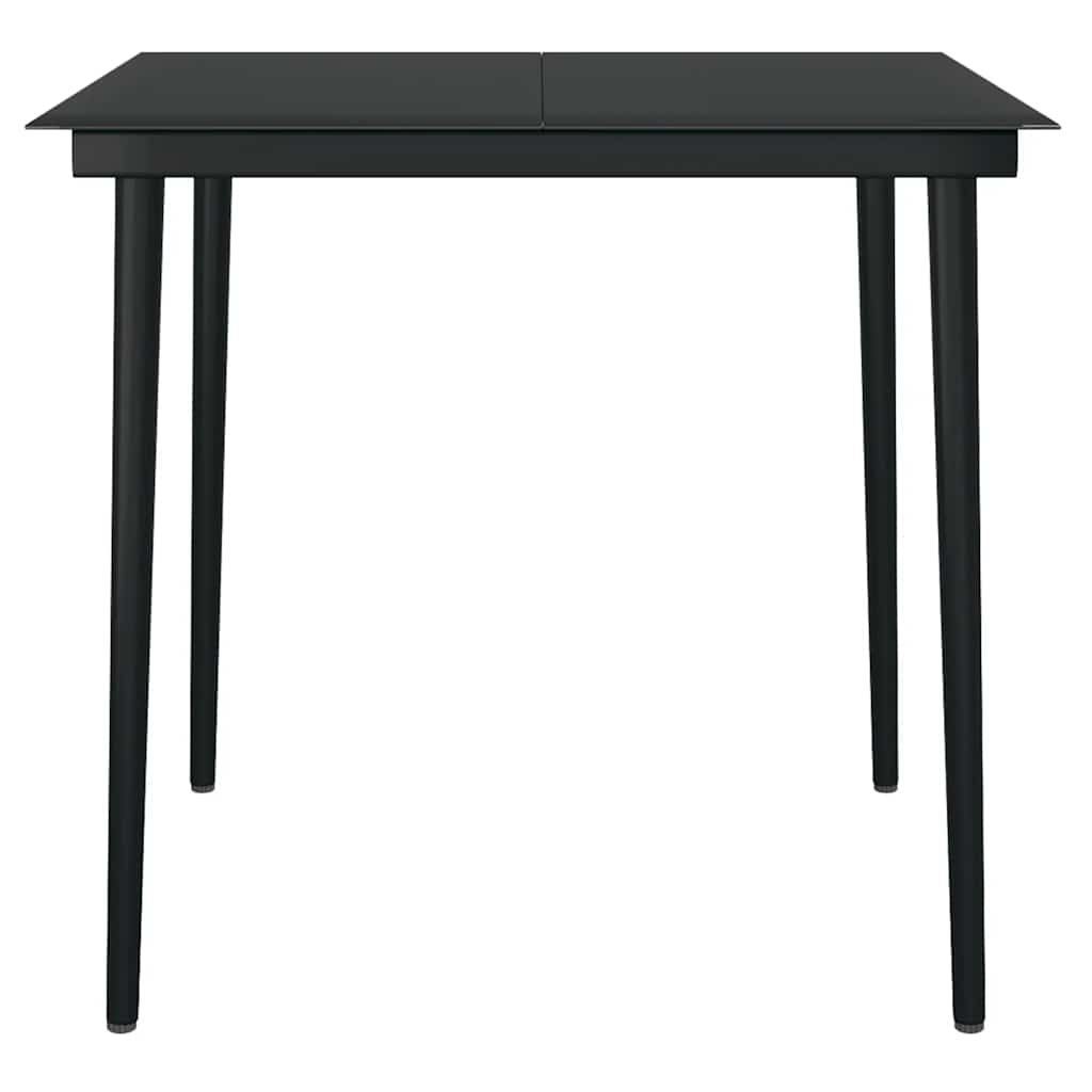 5-tlg. Garten-Essgruppe mit Kissen Braun Poly Rattan Glas