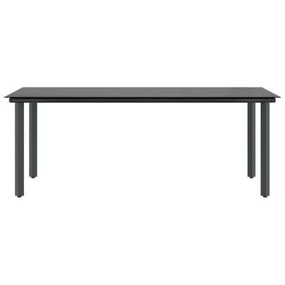 7-tlg. Garten-Essgruppe mit Kissen Braun Poly Rattan Glas