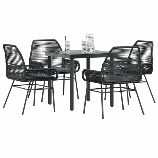 7-Tlg. Garten-Essgruppe Mit Kissen Poly Rattan Glas