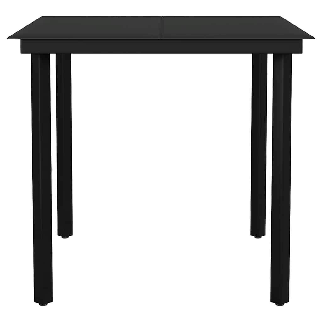 3-tlg. Garten-Essgruppe mit Kissen Braun Poly Rattan Glas