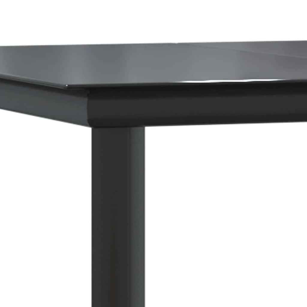 5-tlg. Garten-Essgruppe mit Kissen Braun Poly Rattan Glas