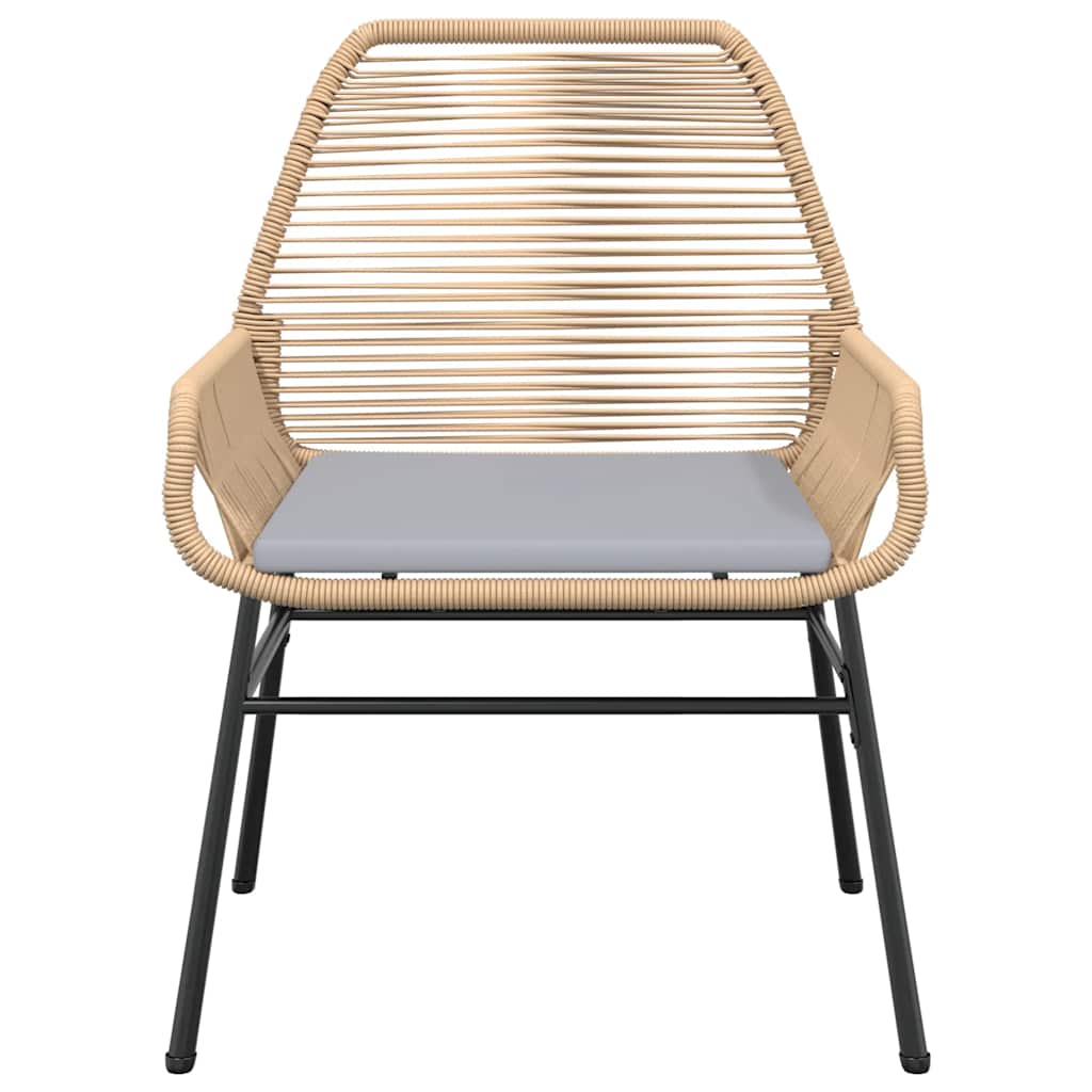 7-tlg. Garten-Essgruppe mit Kissen Braun Poly Rattan Glas