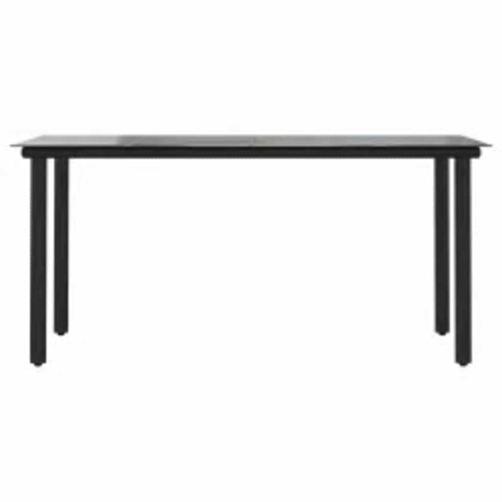 5-tlg. Garten-Essgruppe mit Kissen Braun Poly Rattan Glas