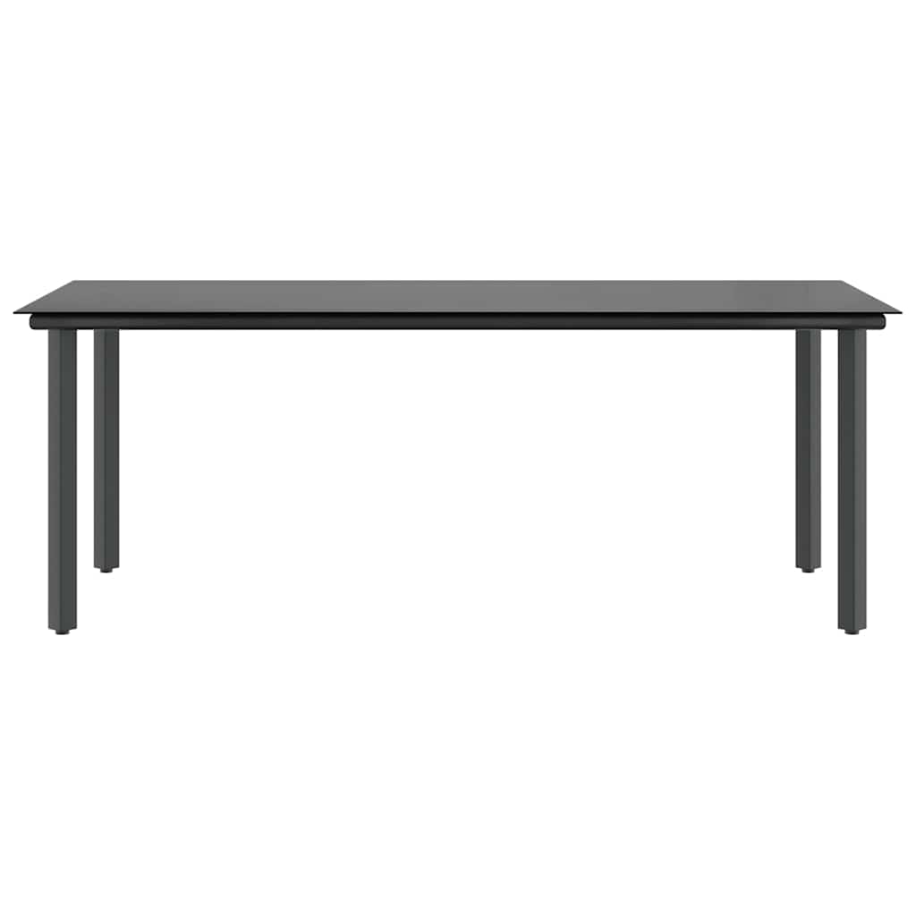 7-tlg. Garten-Essgruppe mit Kissen Braun Poly Rattan Glas