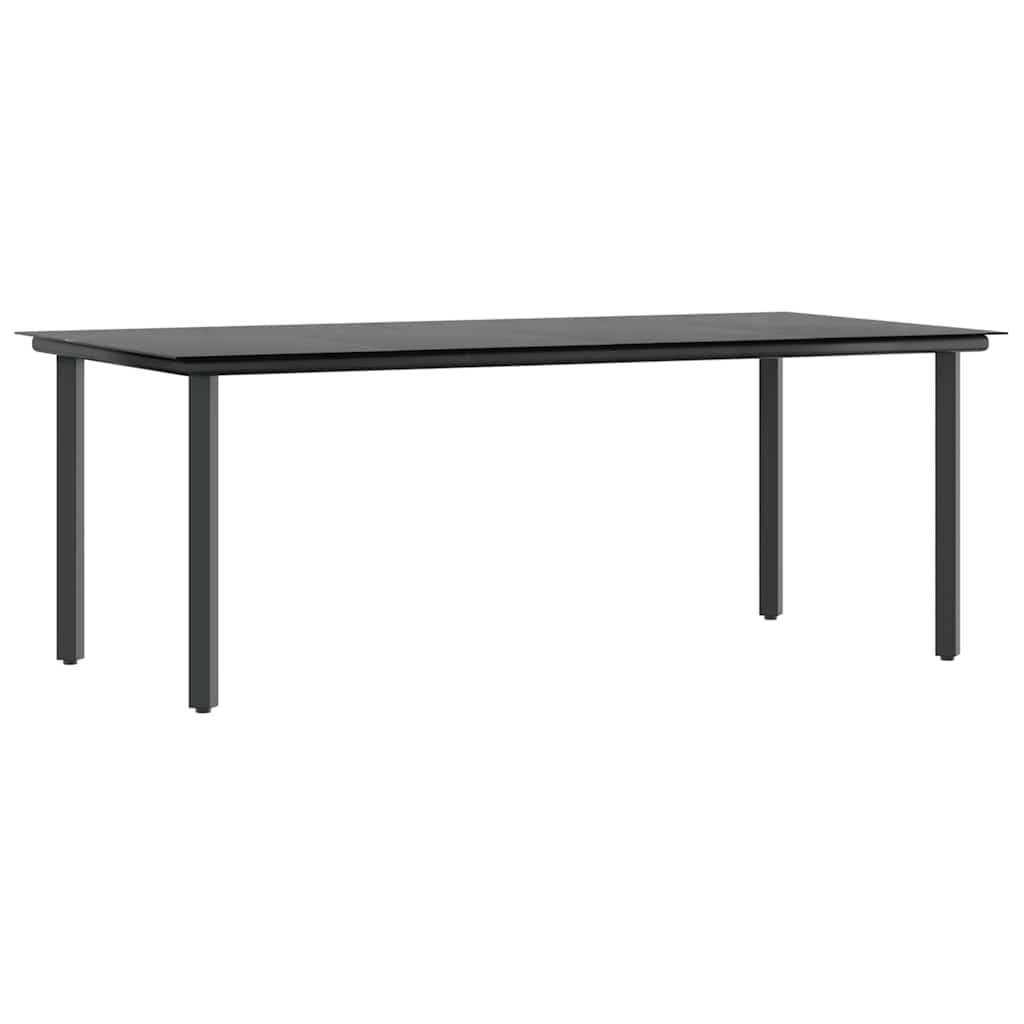 7-tlg. Garten-Essgruppe mit Kissen Grau Poly Rattan Glas
