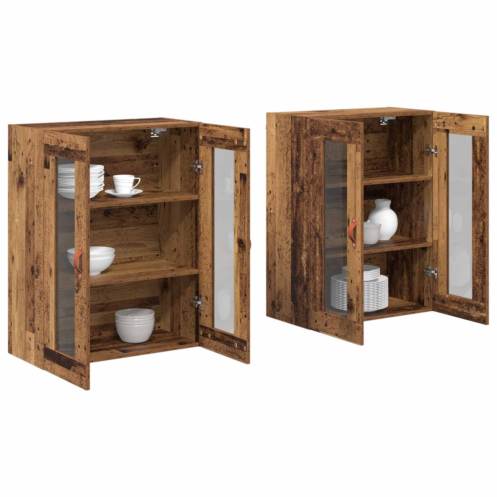 Wandschränke 2 stk. Altholz 69,5 x 34 x 90 cm Holzwerkstoff
