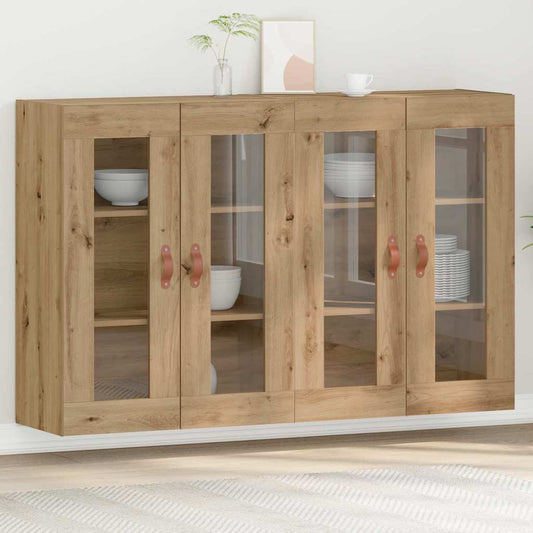 Wandschrank 2 pcs Eiche handwerklich 69.5 x 34 x 90 cm