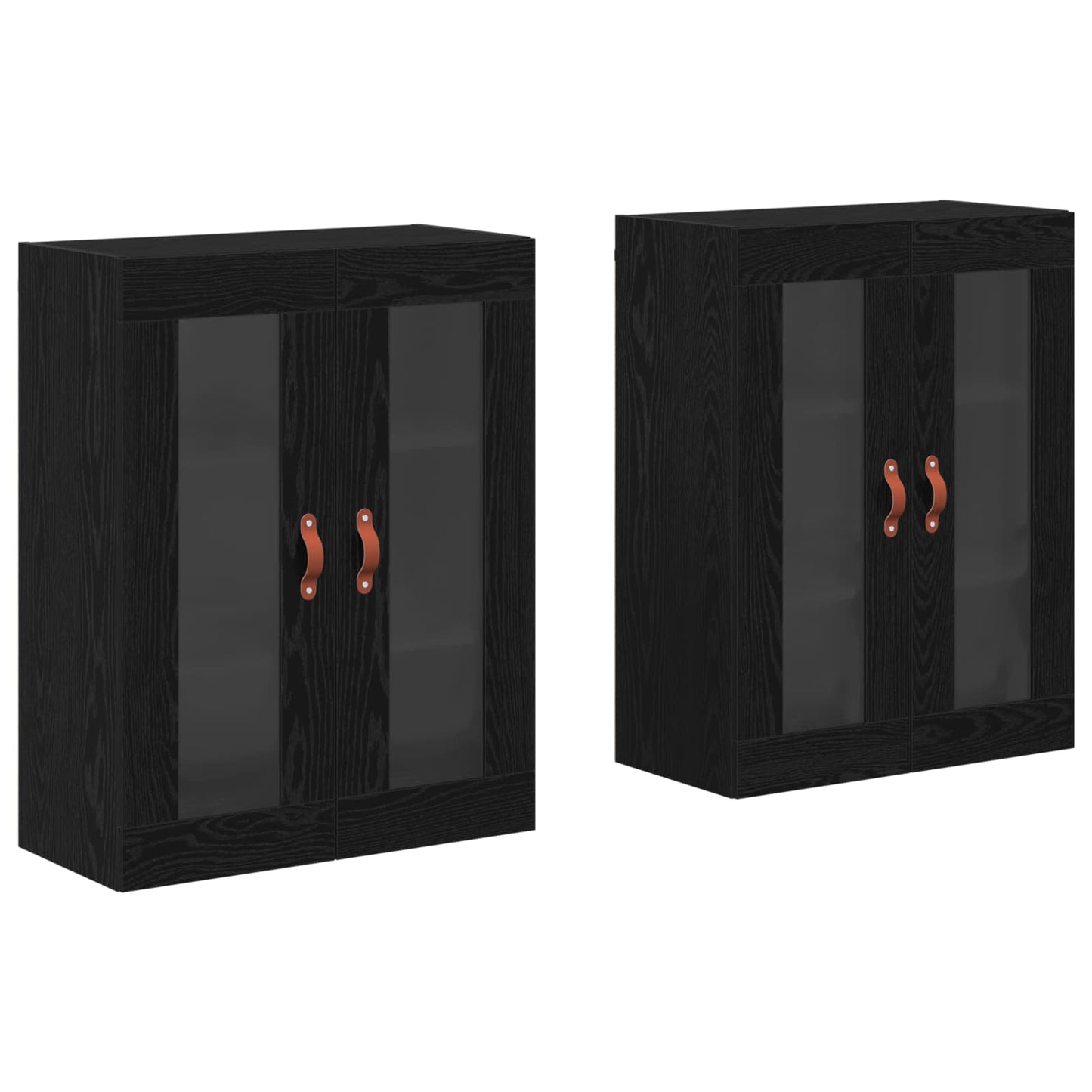 Wandschränke 2 stk. Schwarz Eichen-Optik 69,5 x 34 x 90 cm