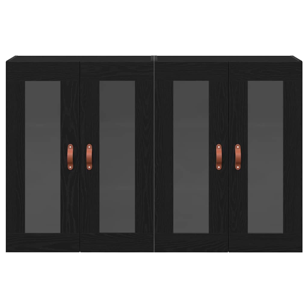 Wandschränke 2 stk. Schwarz Eichen-Optik 69,5 x 34 x 90 cm