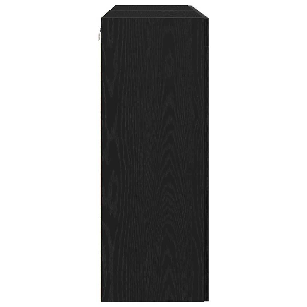 Wandschränke 2 stk. Schwarz Eichen-Optik 69,5 x 34 x 90 cm