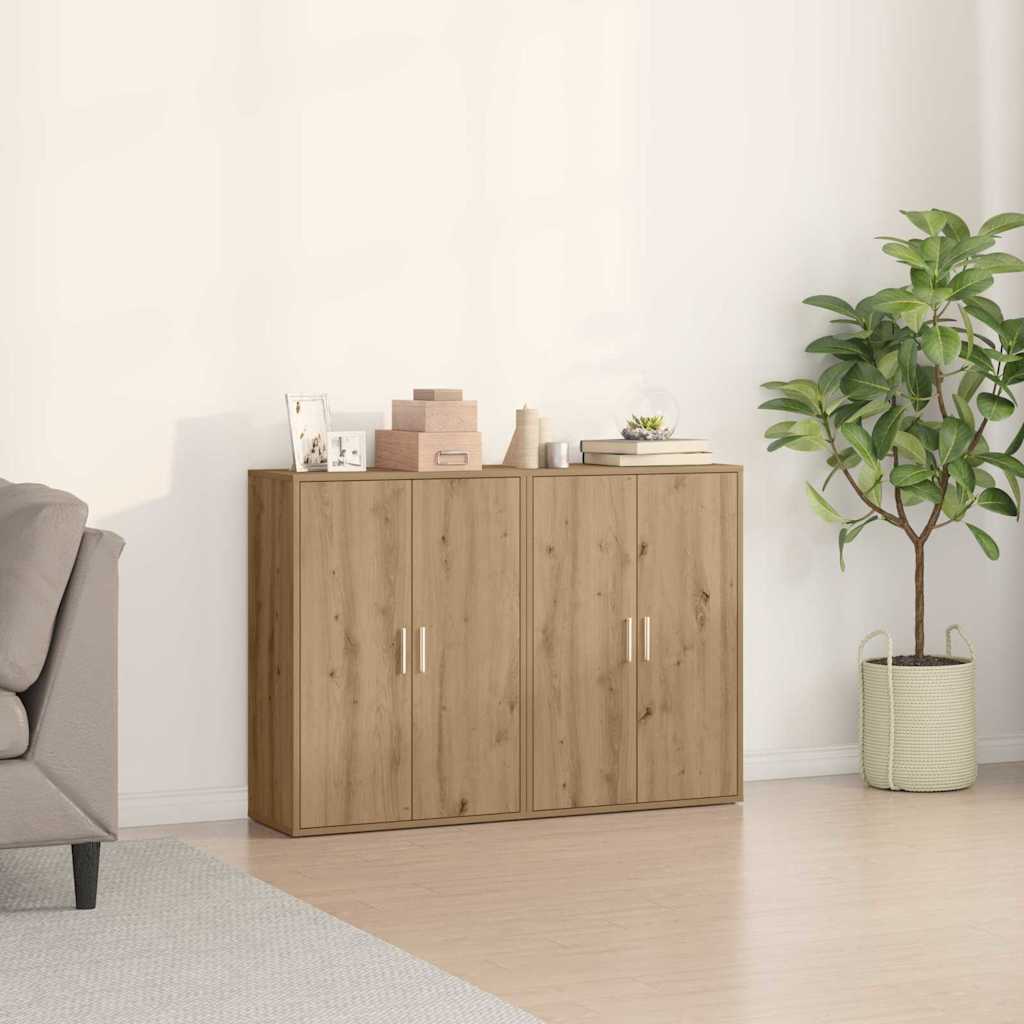 Sideboard 2 stk. Artisan-Eiche 60 x 31 x 84 cm Holzwerkstoff