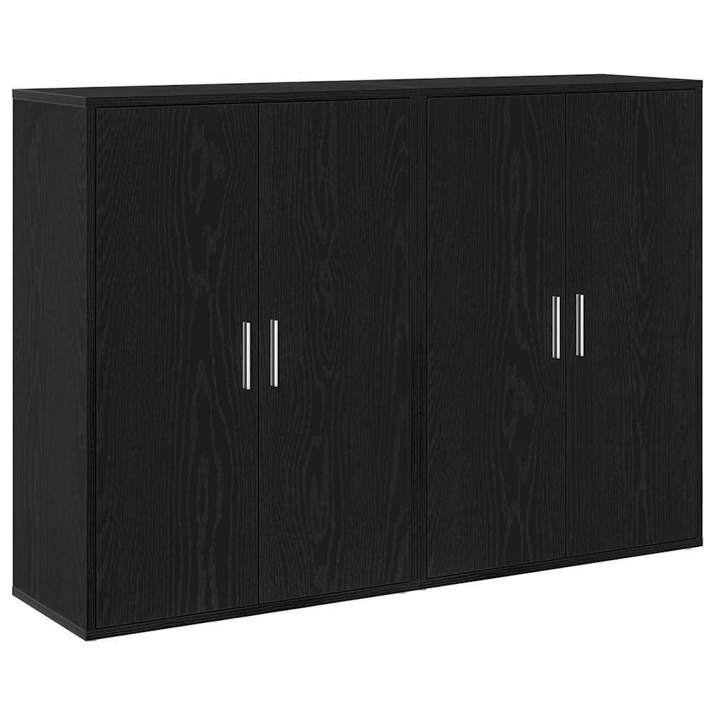 Sideboard 2 stk. Schwarz Eichen-Optik 60 x 31 x 84 cm