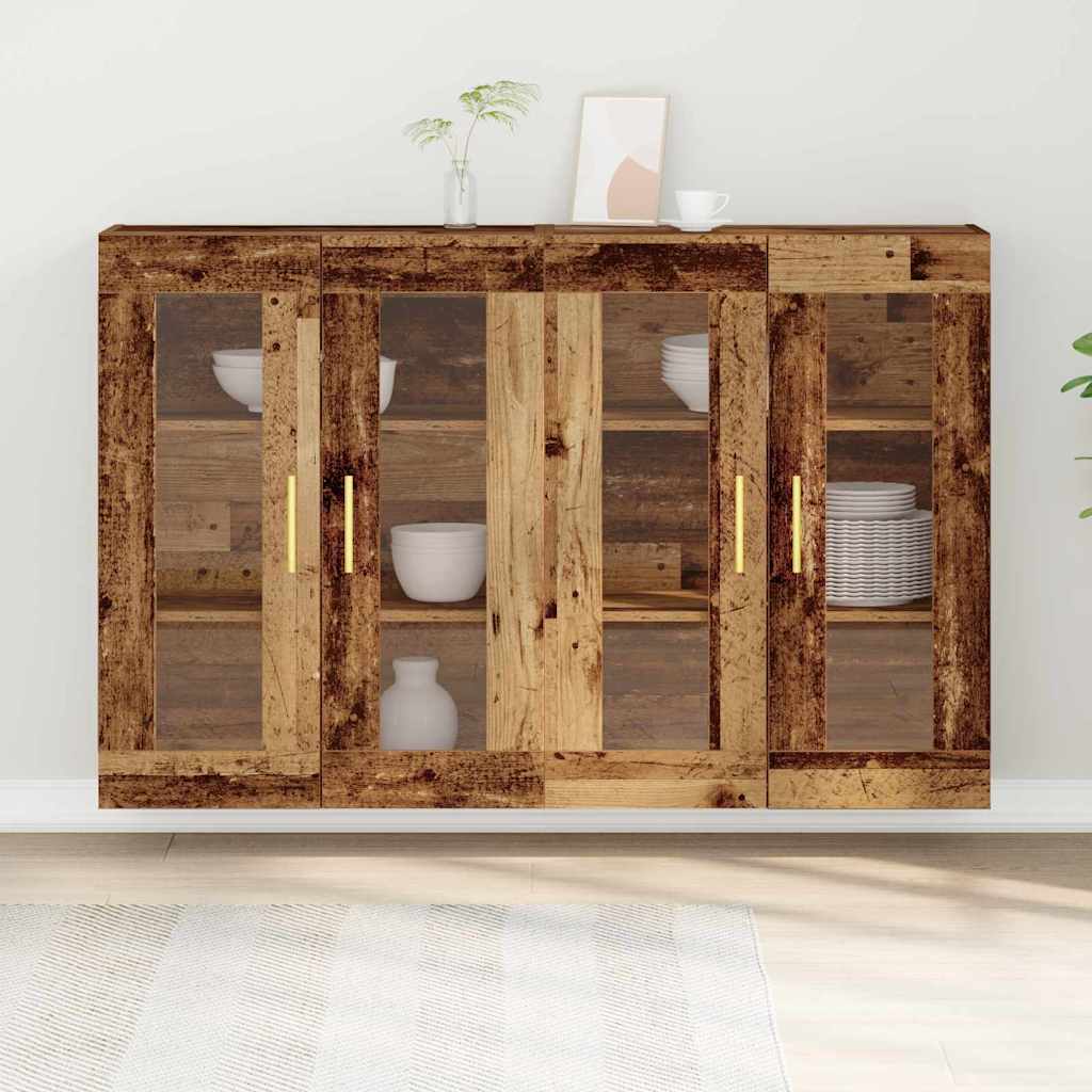 Wandschränke 2 stk. Altholz 69,5 x 34 x 90 cm Holzwerkstoff