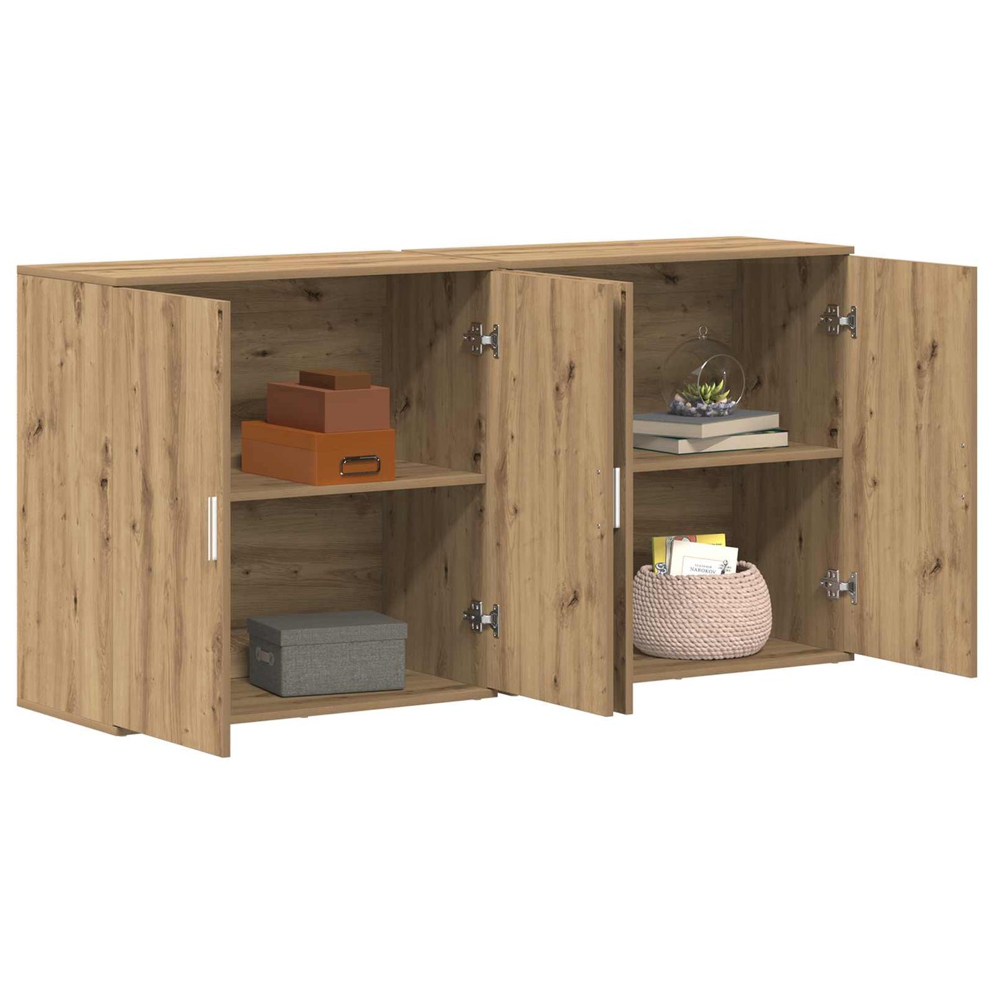 Sideboard 2 stk. Artisan-Eiche 79 x 38 x 80 cm Holzwerkstoff