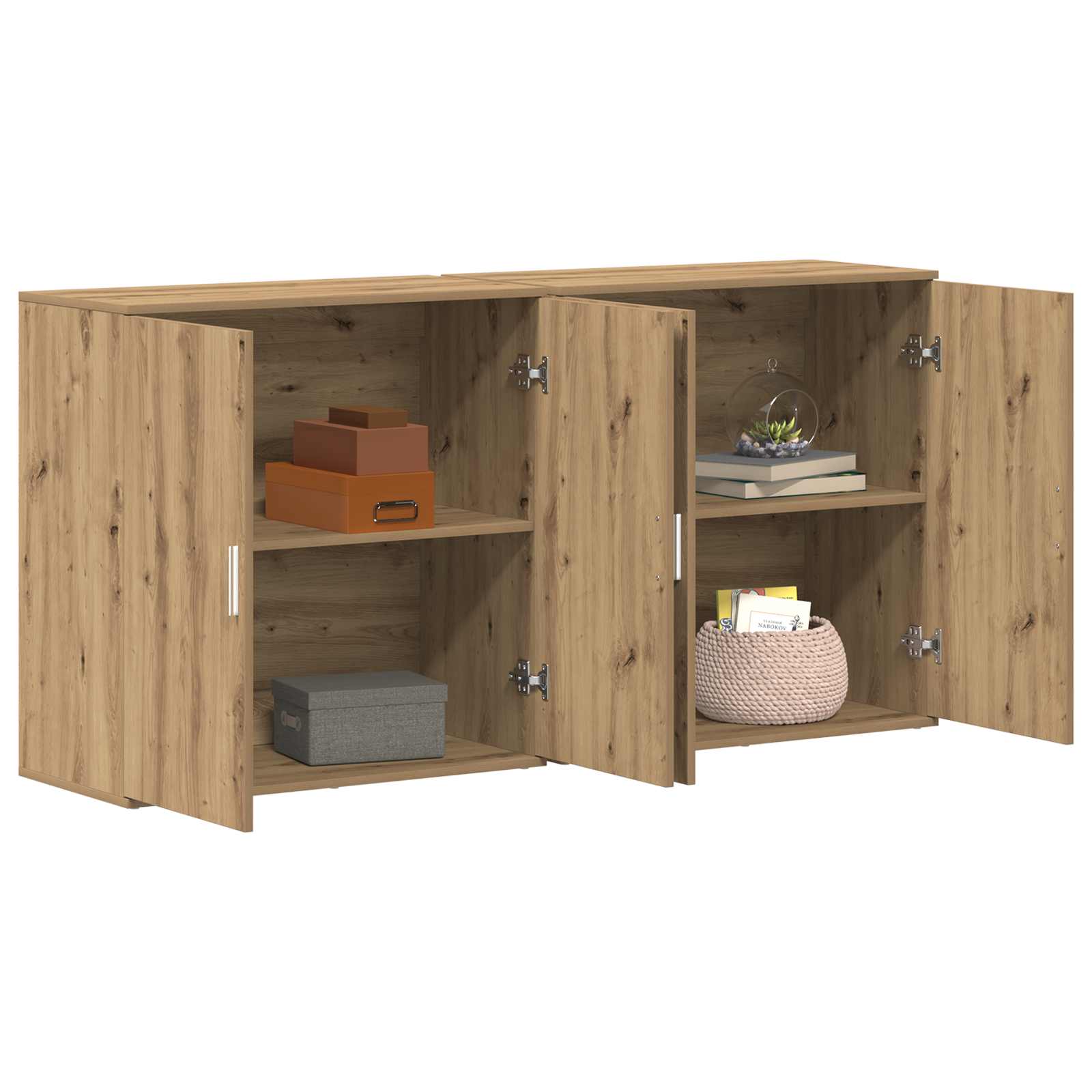 Sideboard 2 stk. Artisan-Eiche 79 x 38 x 80 cm Holzwerkstoff