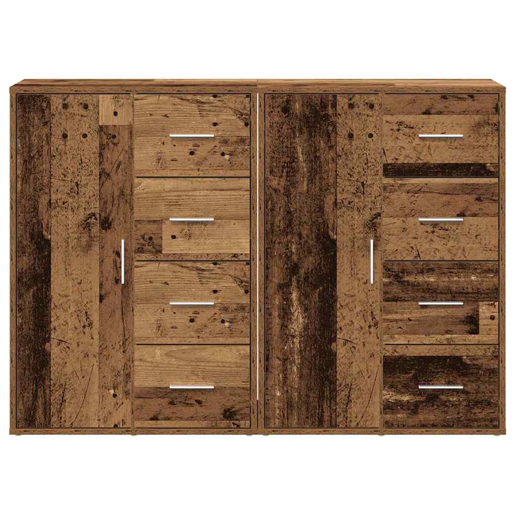 Sideboard 2 stk. Altholz 60 x 31 x 84 cm Holzwerkstoff