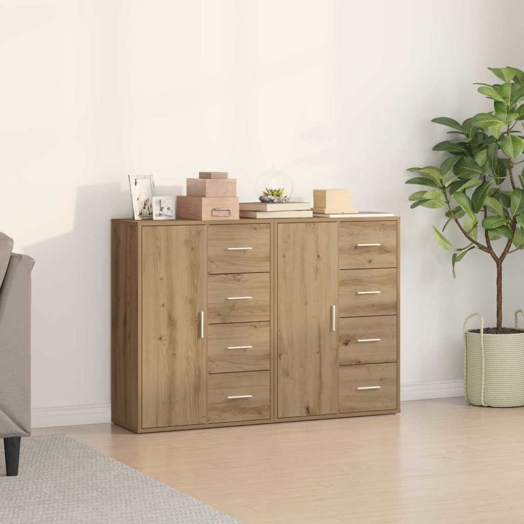 Sideboard 2 pcs Artisan-Eiche 60 x 31 x 84 cm Holzwerkstoff