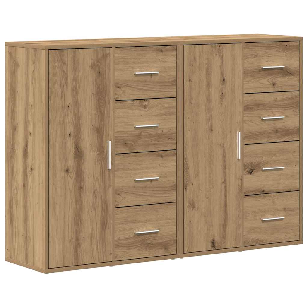 Sideboard 2 pcs Artisan-Eiche 60 x 31 x 84 cm Holzwerkstoff