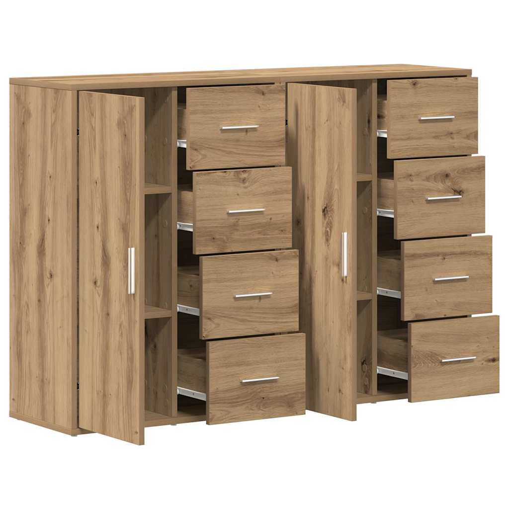 Sideboard 2 pcs Artisan-Eiche 60 x 31 x 84 cm Holzwerkstoff