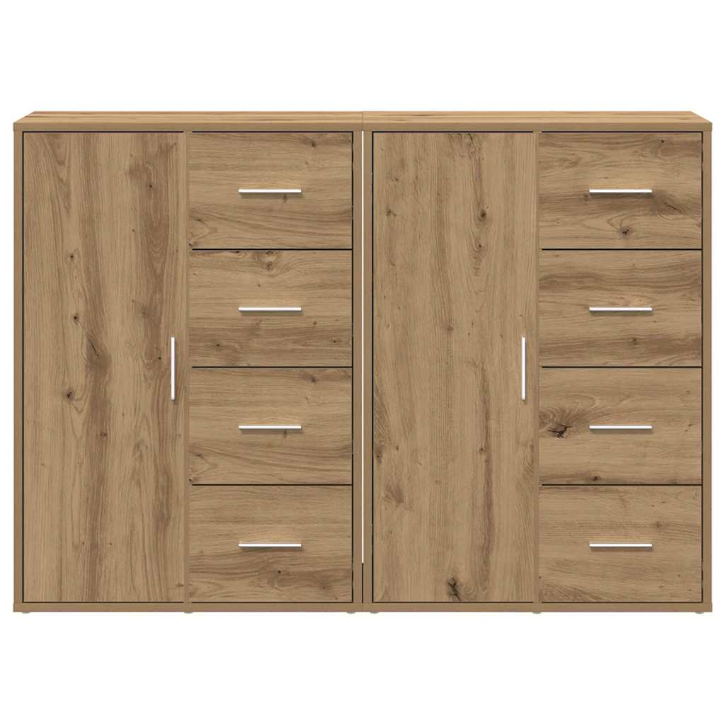 Sideboard 2 pcs Artisan-Eiche 60 x 31 x 84 cm Holzwerkstoff