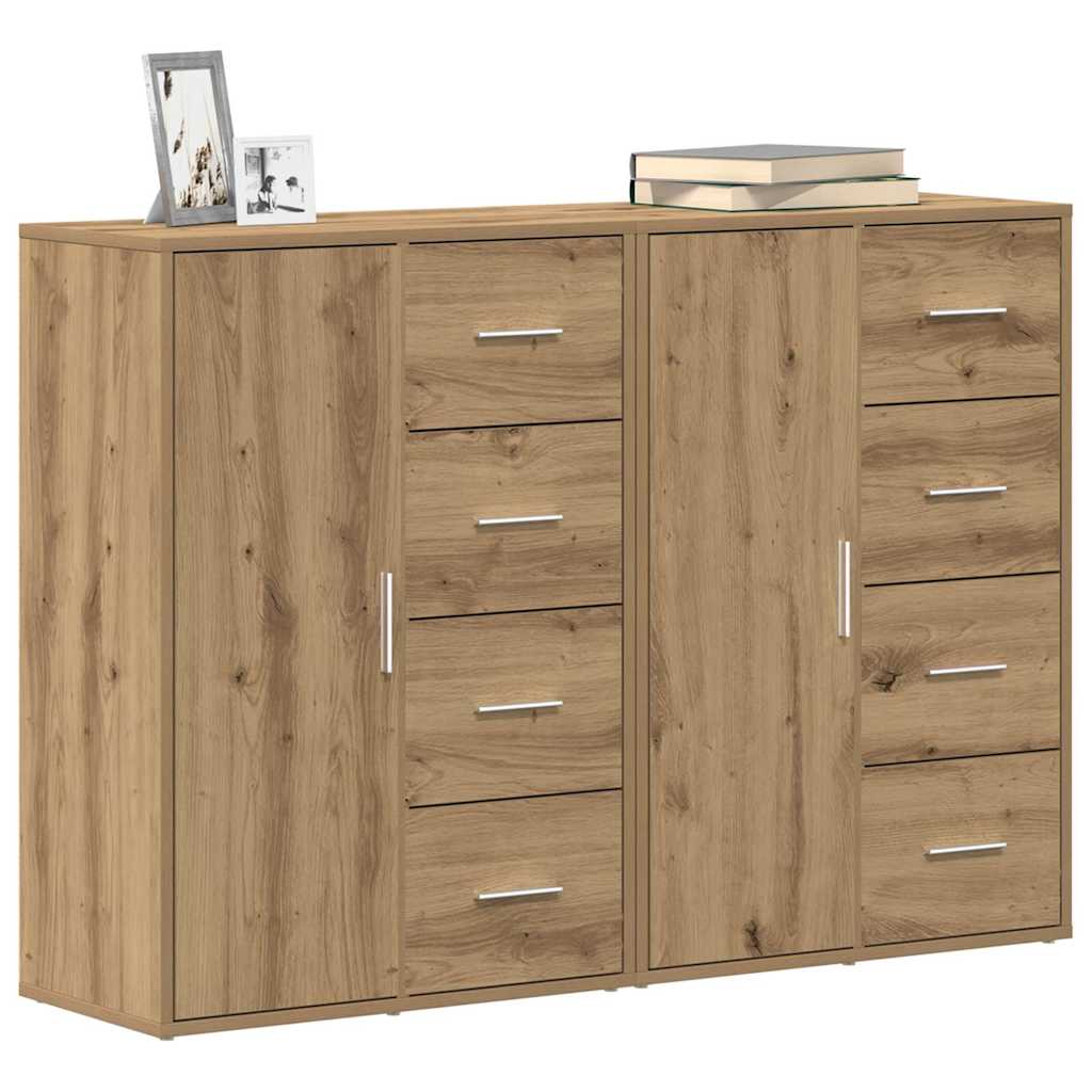 Sideboard 2 pcs Artisan-Eiche 60 x 31 x 84 cm Holzwerkstoff