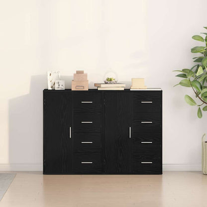 Sideboard 2 stk. Schwarz Eichen-Optik 60 x 31 x 84 cm