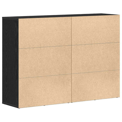 Sideboard 2 stk. Schwarz Eichen-Optik 60 x 31 x 84 cm