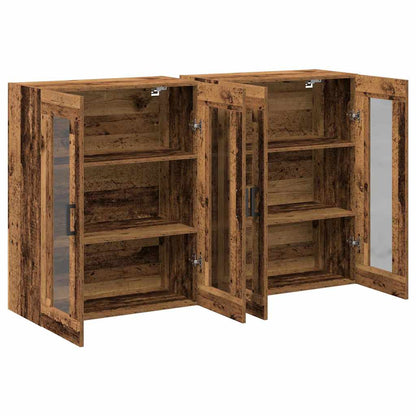 Wandschränke 2 stk. Altholz 69,5 x 34 x 90 cm Holzwerkstoff