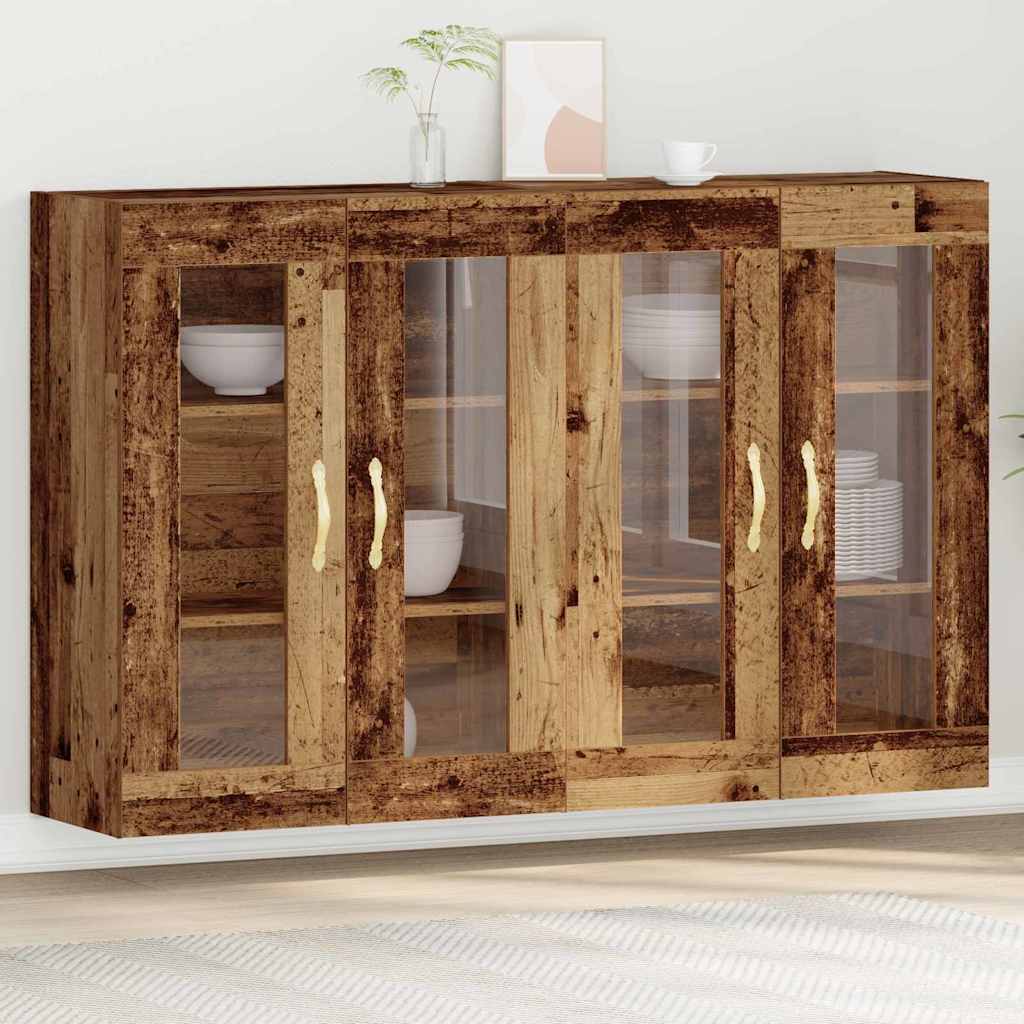 Wandschränke 2 stk. Altholz 69,5 x 34 x 90 cm Holzwerkstoff