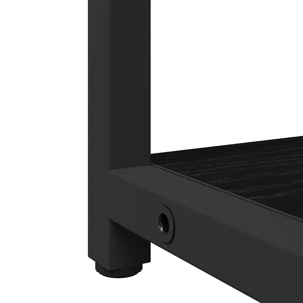 Badezimmermöbel-Set mit Regal 2 pcs Schwarz Holzwerkstoff