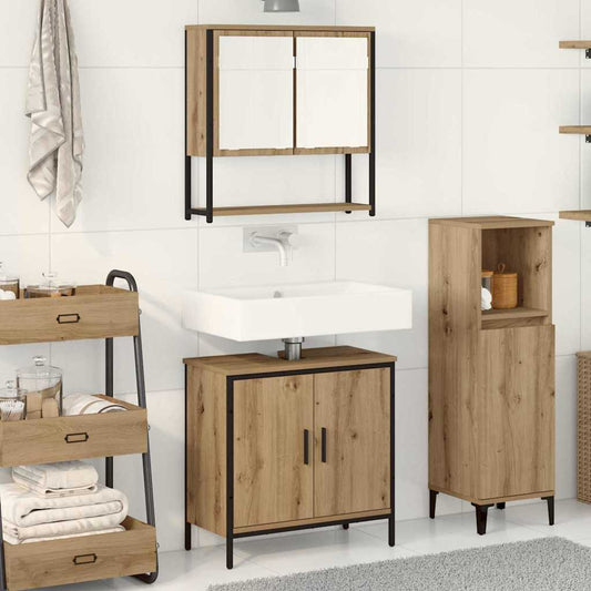 Badezimmermöbel-Set 2 stk. Braun 60 x 30 x 60 cm Holzwerkstoff