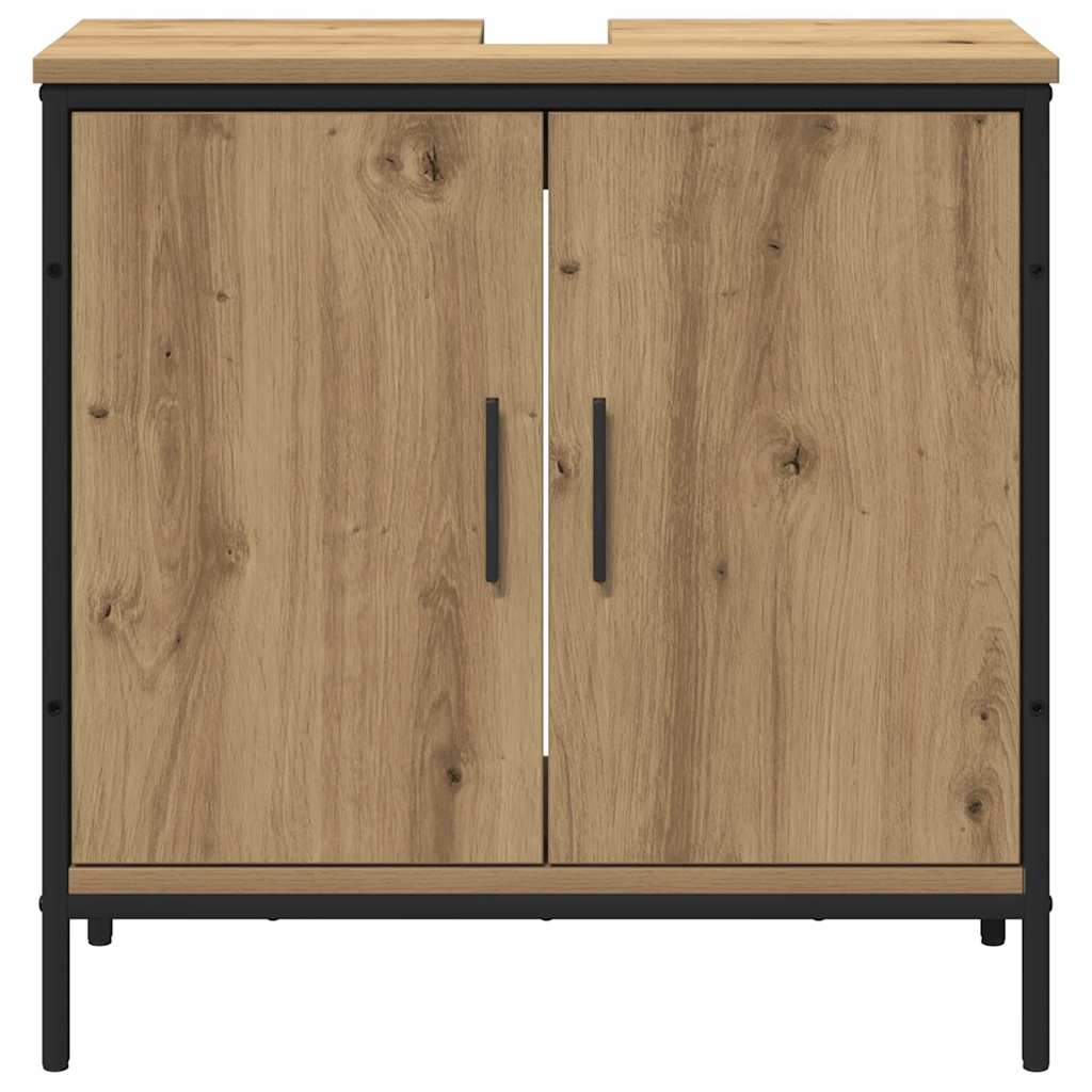 Badezimmermöbel-Set mit Regal mit Tür 2 pcs Braun Holzwerkstoff