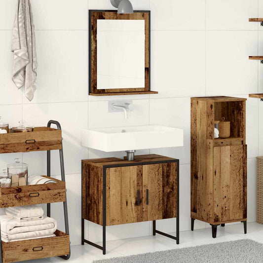 Badezimmermöbel-Set 2 stk. Braun 60 x 33 x 60 cm Holzwerkstoff
