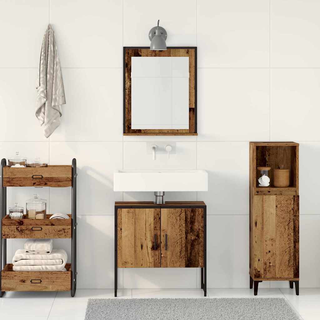 Badezimmermöbel-Set 2 stk. Braun 60 x 33 x 60 cm Holzwerkstoff