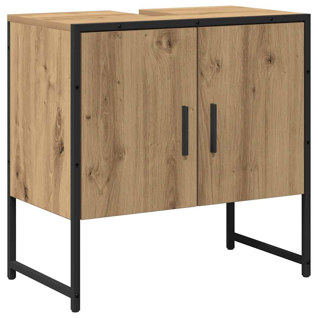 Badezimmermöbel-Set 2 stk. Braun 60 x 33 x 60 cm Holzwerkstoff
