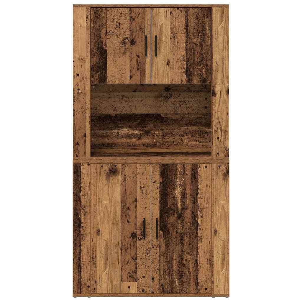 Highboard Altholz 80 x 33 x 150 cm Holzwerkstoff