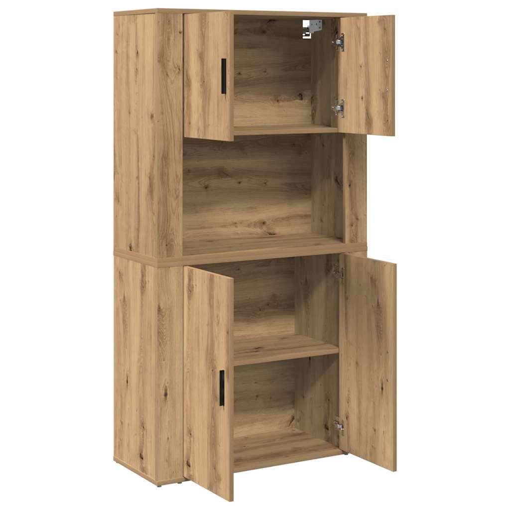 Highboard Artisan-Eiche 80 x 33 x 150 cm Holzwerkstoff