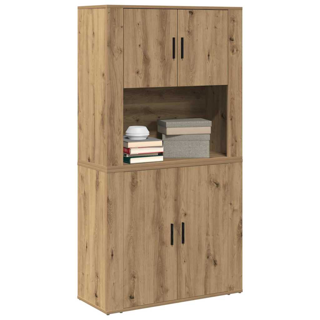 Highboard Artisan-Eiche 80 x 33 x 150 cm Holzwerkstoff