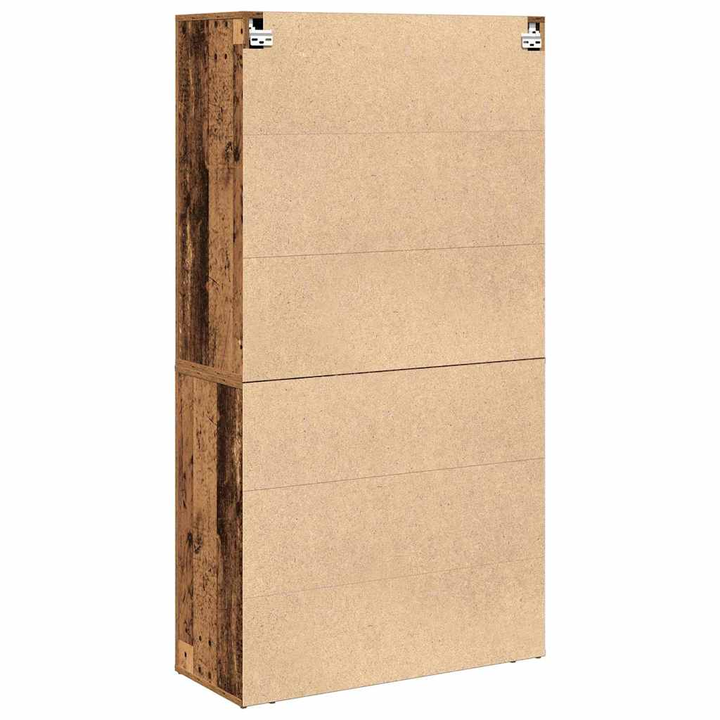 Highboard mit Schubladen Altholz 80 x 33 x 150 cm Holzwerkstoff