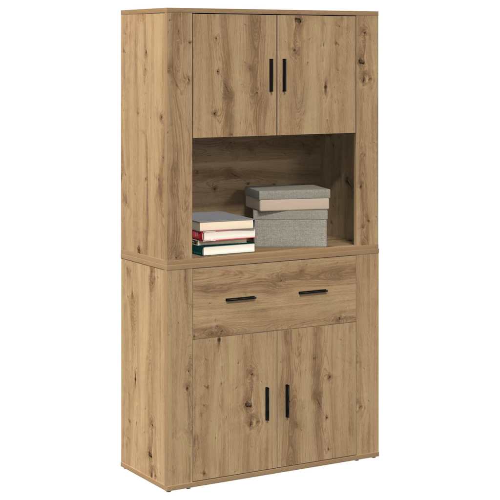 Highboard Artisan-Eiche 80 x 33 x 150 cm Holzwerkstoff
